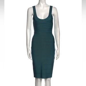 Herve Leger scoop neck knee-length dress